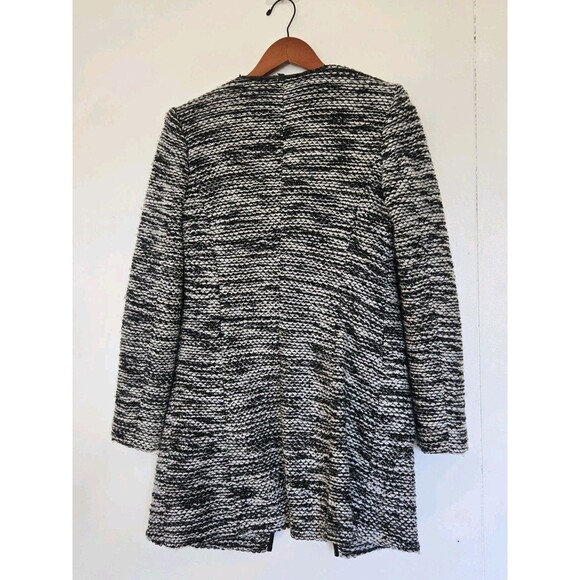 Calvin Klein Peacoat Womens 4 Black White Double Breasted Old Money Classic Warm - Picture 5 of 10